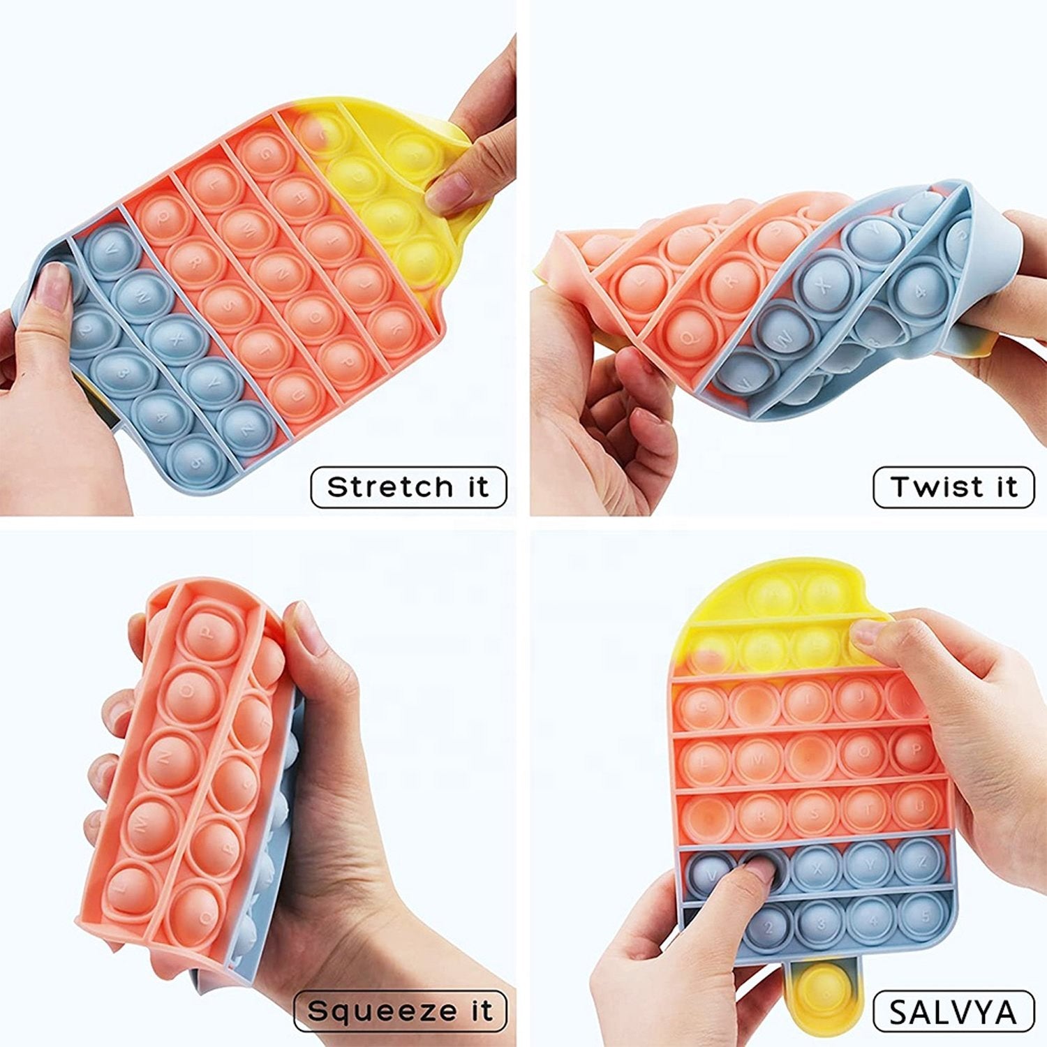 4716 Ice Cream Candy Shape Pop Fidget Toy Push Pop Bubble Fidget Sensory Toy for Kids and Adults Fidget Popper Stress Reliever Sensory Fidget Poppers 4716 Ice Cream Candy Shape Pop Fidget Toy Push Pop Bubble Fidget Sensory Toy for Kids and Adults Fidget Popper Stress Reliever Sensory Fidget Poppers